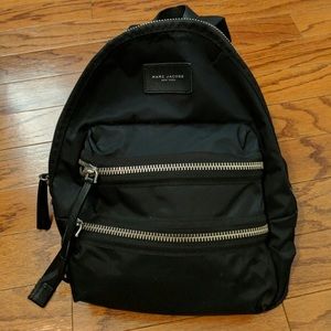 Marc Jacobs Nylon Biker Backpack - Black & Silver